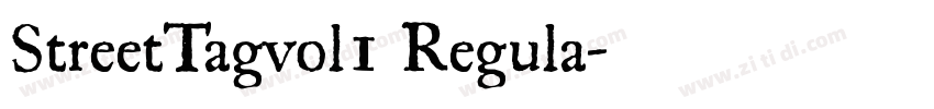 StreetTagvol1 Regula字体转换